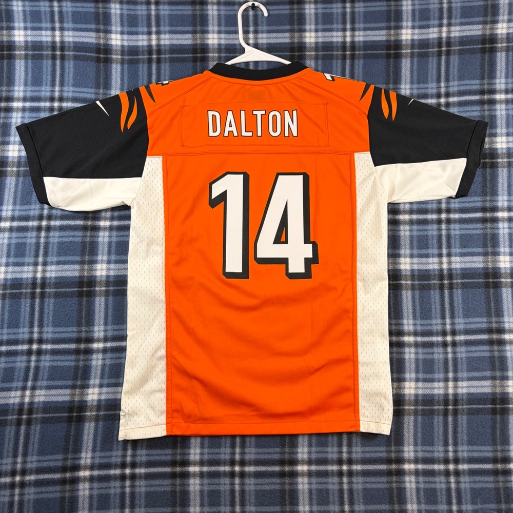 Nike NFL Cincinnati Bengals Andy Dalton 14 Jersey Kids Large 14/16 Orange Black - Picture 2 of 7
